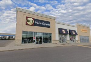 Building front entrance to DOT Furniture